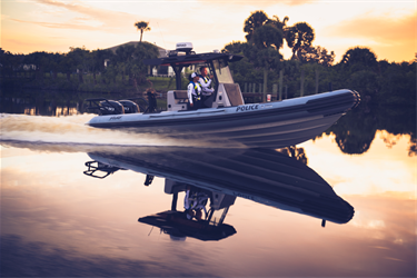 Marine unit with sunset