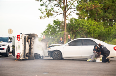 Traffic crash scene