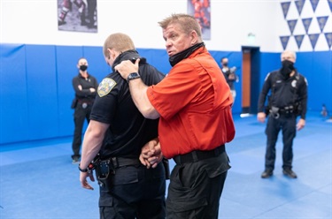 Police Training Instructor teaching class