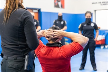 Police Training Instructor teaching class