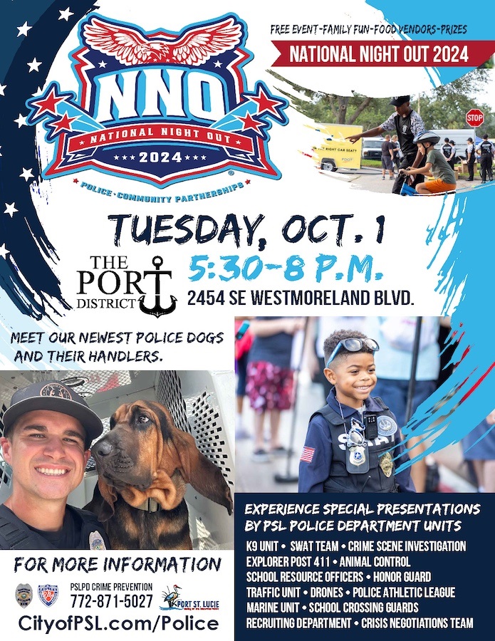 PSLPD National Night Out Flyer for 2024