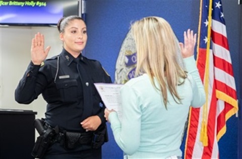 officer being sworn in